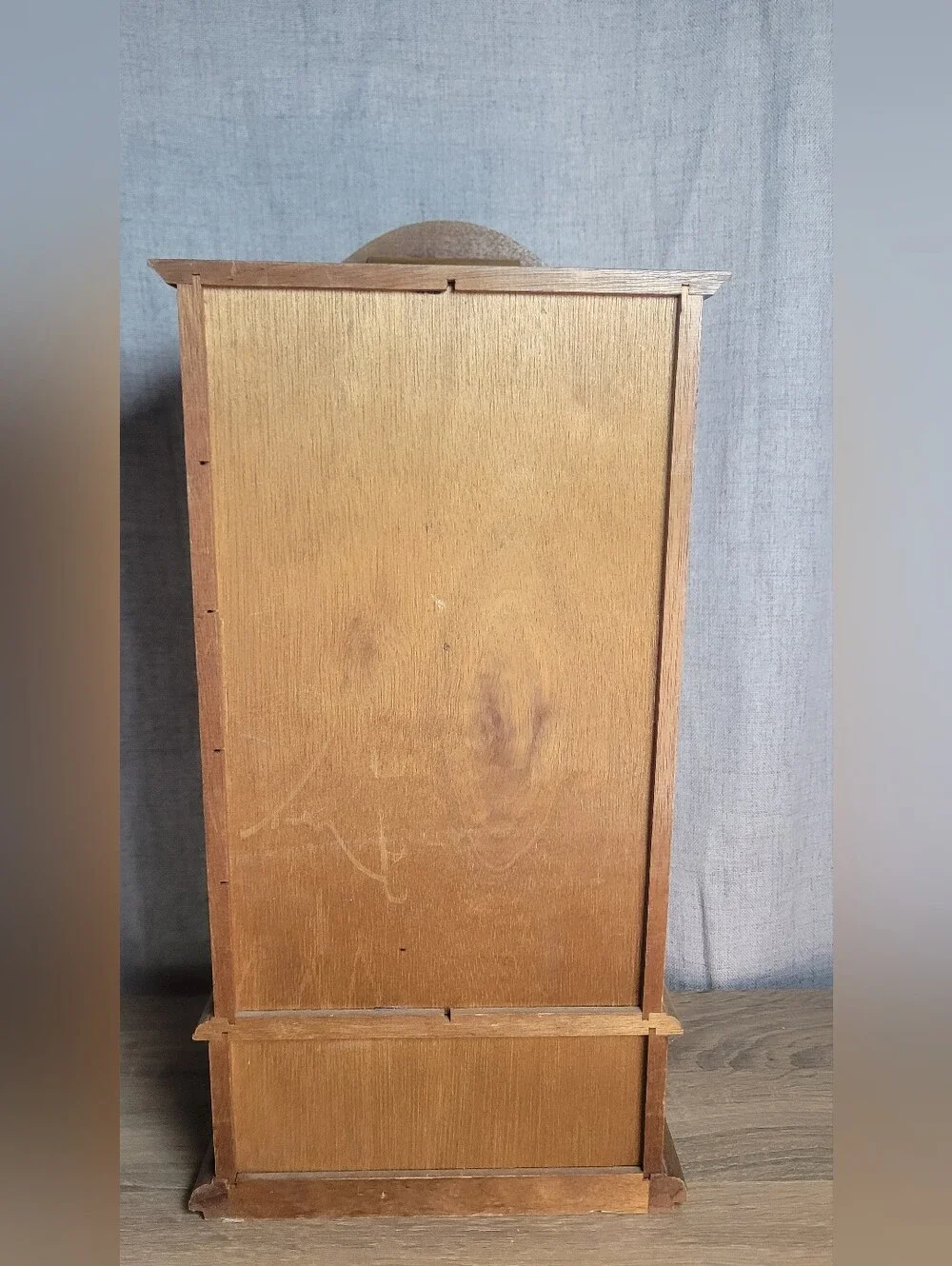 Vintage Wooden Tabletop Jewelry Armoire Cabinet Large Jewelry Box